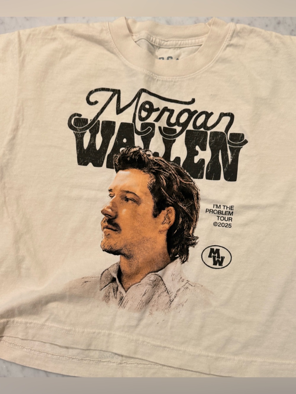 Morgan Wallen Cream Graphic Kids Short Sleeve Tee